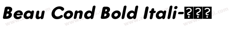Beau Cond Bold Itali字体转换